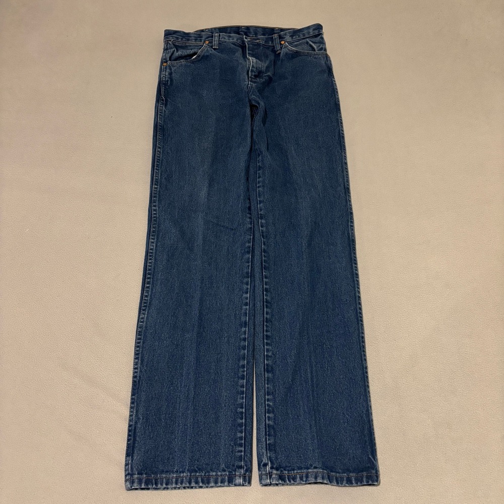 Wrangler Cowboy‎ Cut Relaxed Fit Blue Jeans Mens 32x34 Medium Wash 10H3MWZPW